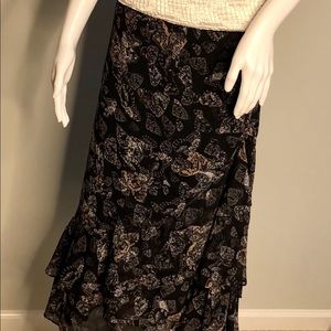 Max Studio Skirt gorgeous muted butterflies